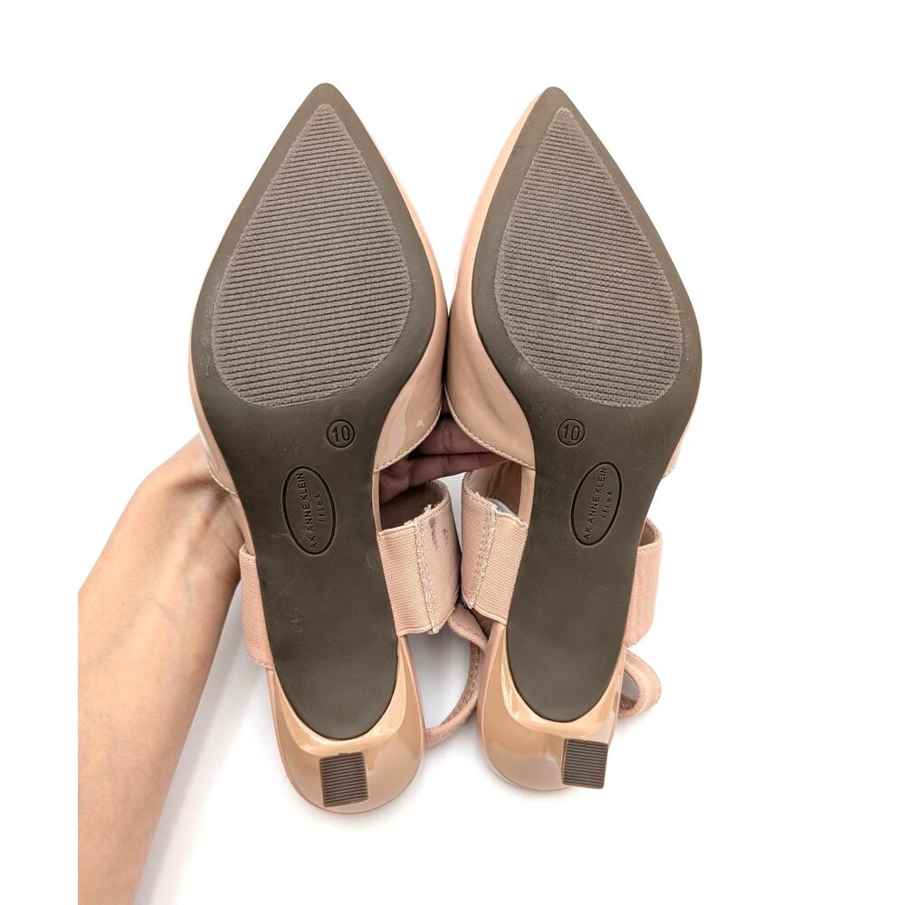 Anne Klein Izel Pointed Toe Kitten Heel Pump Women's Beige Size US10M EU40.5 - Picture 6 of 11